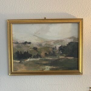 Framed Green Landscape Wall Art